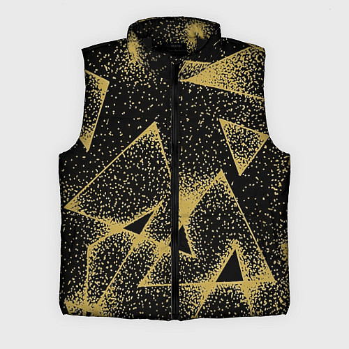 Мужской жилет Triangle yellow with dots / 3D-Черный – фото 1