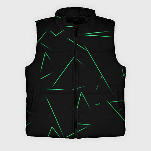 Мужской жилет Color light green line / 3D-Черный – фото 1