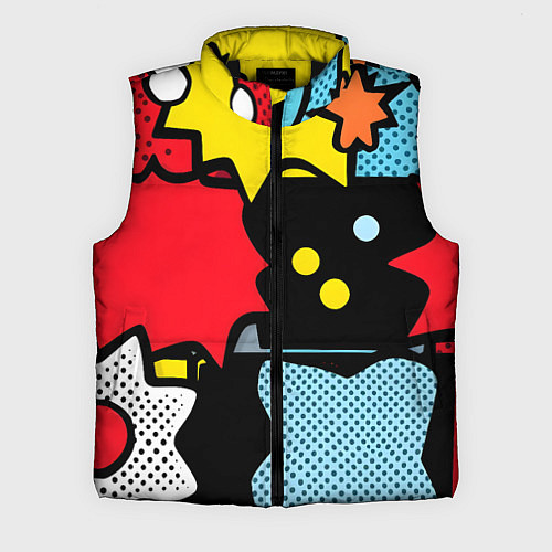 Мужской жилет Поп абстракция / 3D-Черный – фото 1
