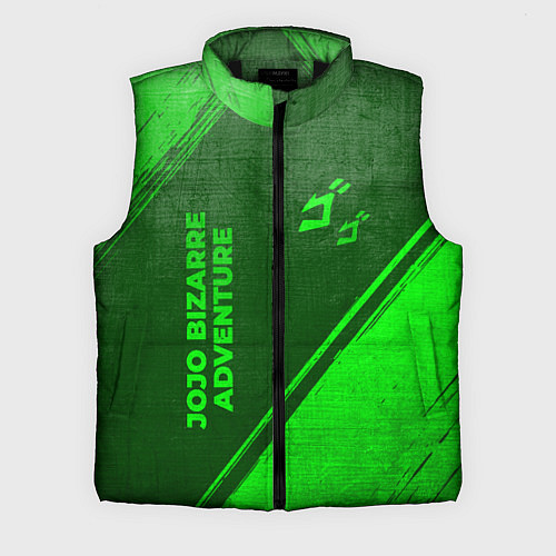Мужской жилет JoJo Bizarre Adventure - green gradient вертикальн / 3D-Черный – фото 1