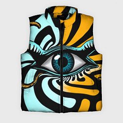 Мужской жилет Глаз - психоделика, цвет: 3D-черный
