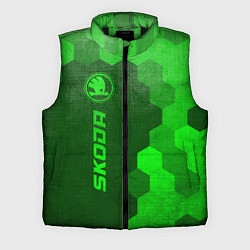 Мужской жилет Skoda - green gradient по-вертикали