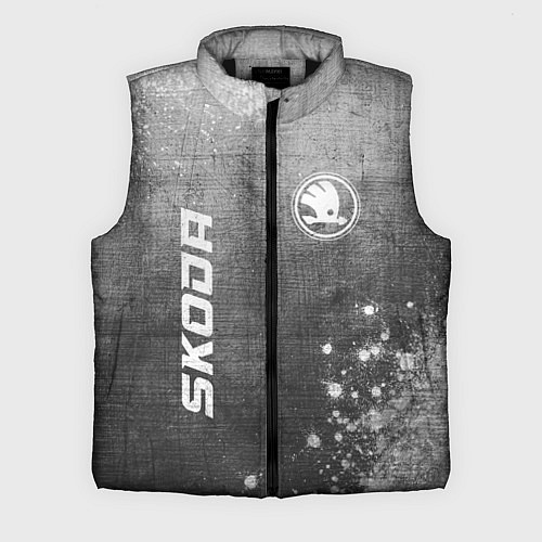 Мужской жилет Skoda - grey gradient вертикально / 3D-Черный – фото 1