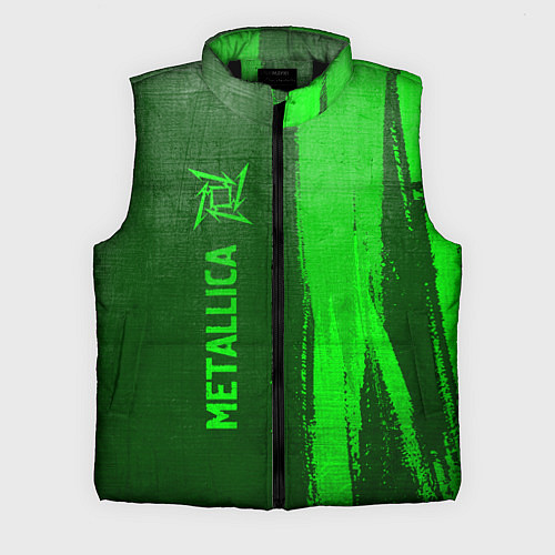 Мужской жилет Metallica - green gradient по-вертикали / 3D-Черный – фото 1