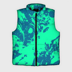Мужской жилет Сине-зелёный абстракция краски