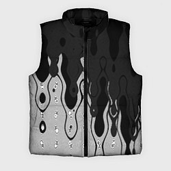 Мужской жилет Чёрно-белый абстракция стекающаяся