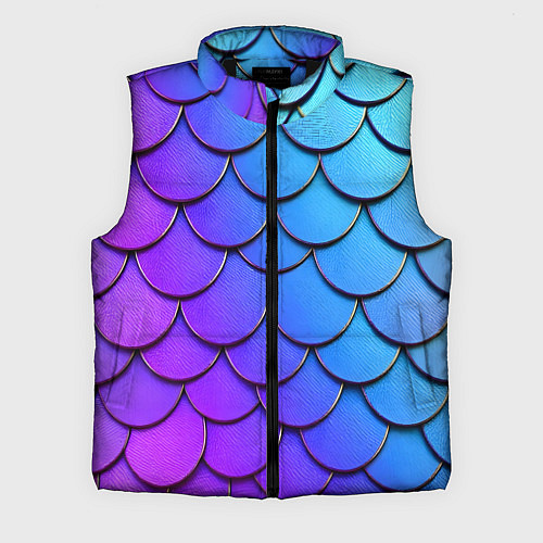 Мужской жилет Градиент на чешуе / 3D-Черный – фото 1