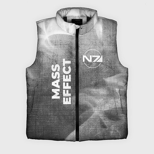 Мужской жилет Mass Effect - grey gradient вертикально / 3D-Черный – фото 1
