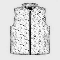 Мужской жилет Черно белый ягодный узор ретро