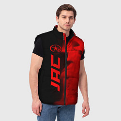 Мужской жилет JAC - red gradient по-вертикали, цвет: 3D-черный — фото 2