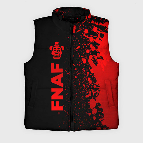 Мужской жилет FNAF - red gradient по-вертикали / 3D-Черный – фото 1