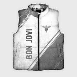 Мужской жилет Bon Jovi - white gradient вертикально