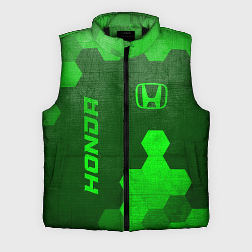 Мужской жилет Honda - green gradient вертикально / 3D-Черный – фото 1
