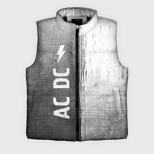 Мужской жилет AC DC - grey gradient по-вертикали / 3D-Черный – фото 1