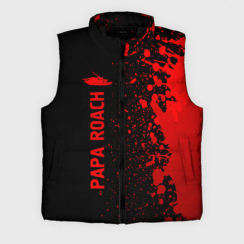 Мужской жилет Papa Roach - red gradient по-вертикали / 3D-Черный – фото 1