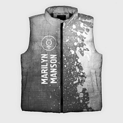 Мужской жилет Marilyn Manson - grey gradient по-вертикали, цвет: 3D-черный
