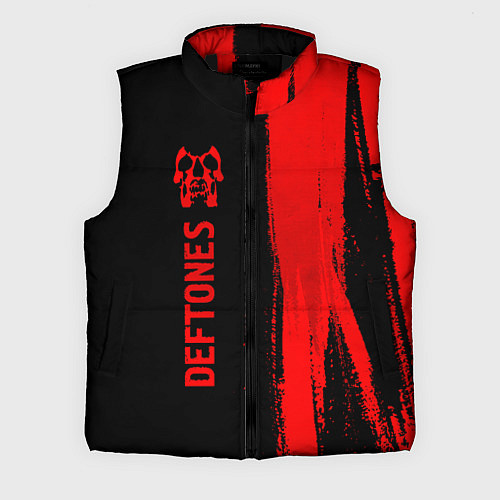 Мужской жилет Deftones - red gradient по-вертикали / 3D-Черный – фото 1