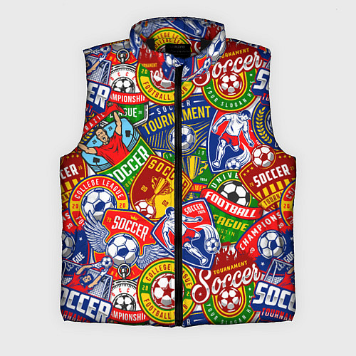 Мужской жилет Футбольные лиги паттерн / 3D-Черный – фото 1