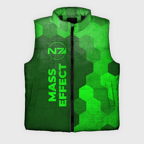 Мужской жилет Mass Effect - green gradient по-вертикали / 3D-Черный – фото 1