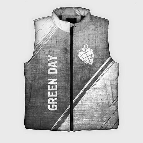 Мужской жилет Green Day - grey gradient вертикально / 3D-Черный – фото 1