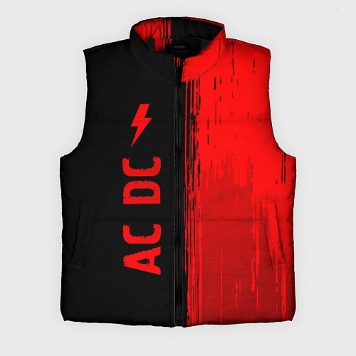 Мужской жилет AC DC - red gradient по-вертикали / 3D-Черный – фото 1