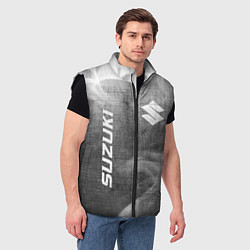 Мужской жилет Suzuki - grey gradient вертикально, цвет: 3D-черный — фото 2