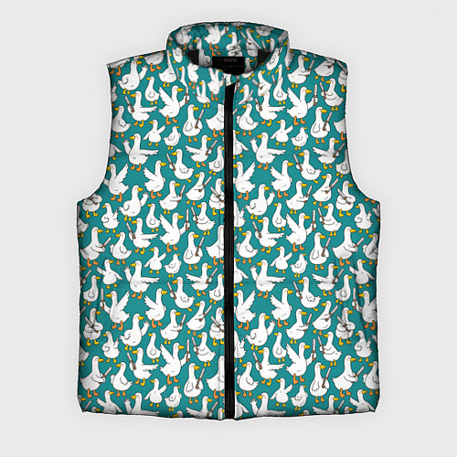 Мужской жилет Злой гусь узор / 3D-Черный – фото 1