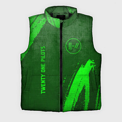 Мужской жилет Twenty One Pilots - green gradient вертикально