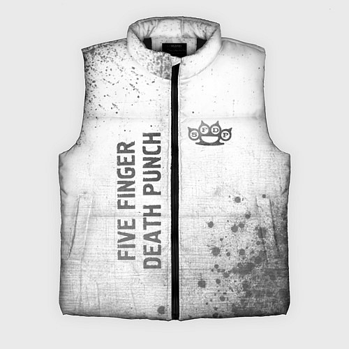 Мужской жилет Five Finger Death Punch - white gradient вертикаль / 3D-Черный – фото 1