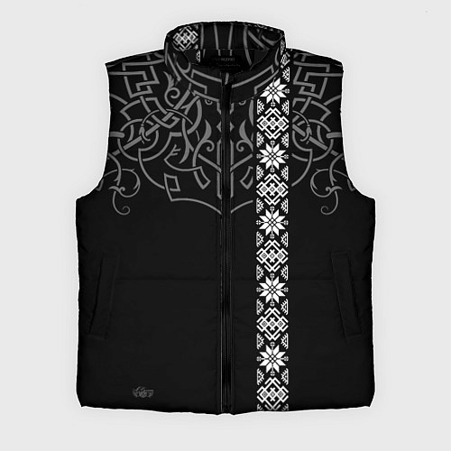 Мужской жилет Славянские символы традиции народа / 3D-Черный – фото 1