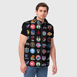 Мужской жилет Команды НБА на черном фоне, цвет: 3D-черный — фото 2