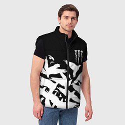 Мужской жилет Monster energy crow, цвет: 3D-черный — фото 2
