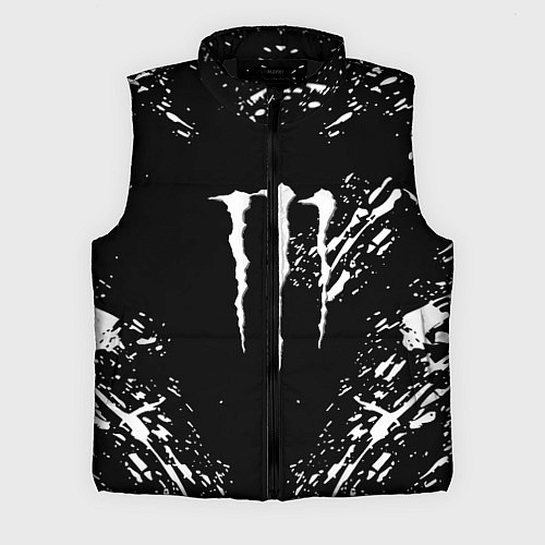 Мужской жилет Monster energy white splash / 3D-Черный – фото 1