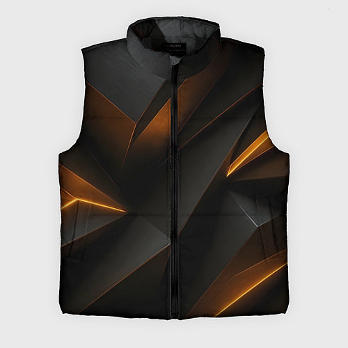 Мужской жилет Черная текстура с углами / 3D-Черный – фото 1