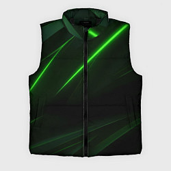 Мужской жилет Зеленая текстура с неоновыми линиями