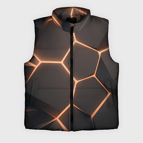 Мужской жилет Серая текстура из сот / 3D-Черный – фото 1