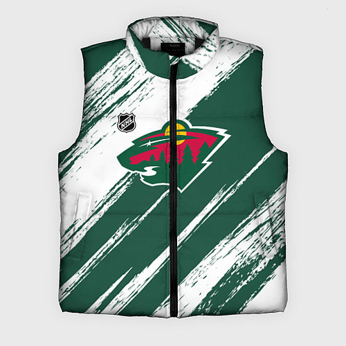 Мужской жилет Миннесота Уайлд - зеленый и белый / 3D-Черный – фото 1