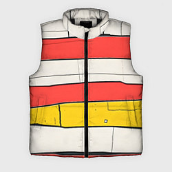 Мужской жилет Красные полоски, цвет: 3D-черный