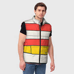 Мужской жилет Красные полоски, цвет: 3D-черный — фото 2