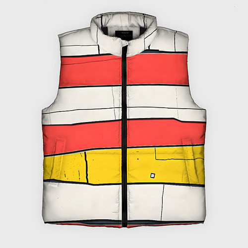 Мужской жилет Красные полоски / 3D-Черный – фото 1