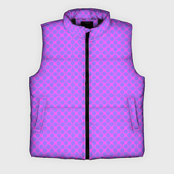 Мужской жилет Розовый сиреневый узор в клетку и горох