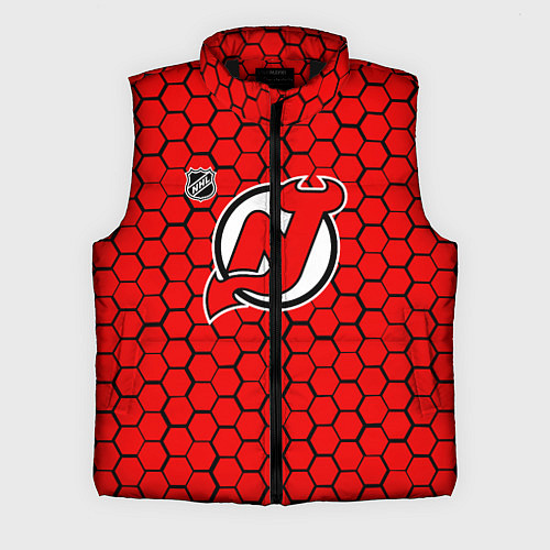 Мужской жилет Нью Джерси Девилз - красные соты / 3D-Черный – фото 1