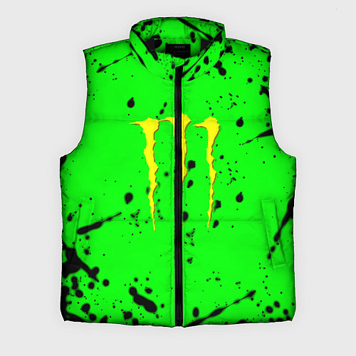 Мужской жилет Monster energy кислотные брызги / 3D-Черный – фото 1