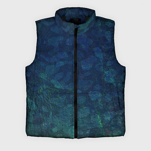 Мужской жилет Абстракция - marine camouflage / 3D-Черный – фото 1