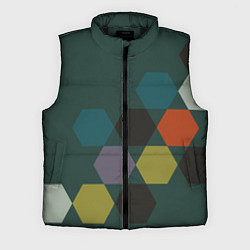 Мужской жилет Кластер зеленая ночь, цвет: 3D-черный