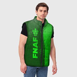 Мужской жилет FNAF - green gradient по-вертикали, цвет: 3D-черный — фото 2