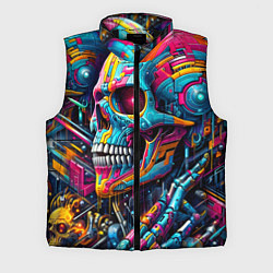 Мужской жилет Cyber skull - pattern