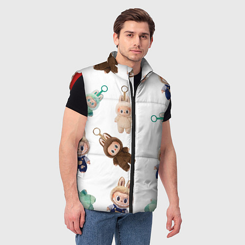 Мужской жилет Много игрушек лабубу / 3D-Красный – фото 3