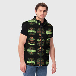 Мужской жилет Easter holidays, цвет: 3D-черный — фото 2