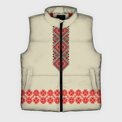 Мужской жилет Народная вышиванка, цвет: 3D-красный